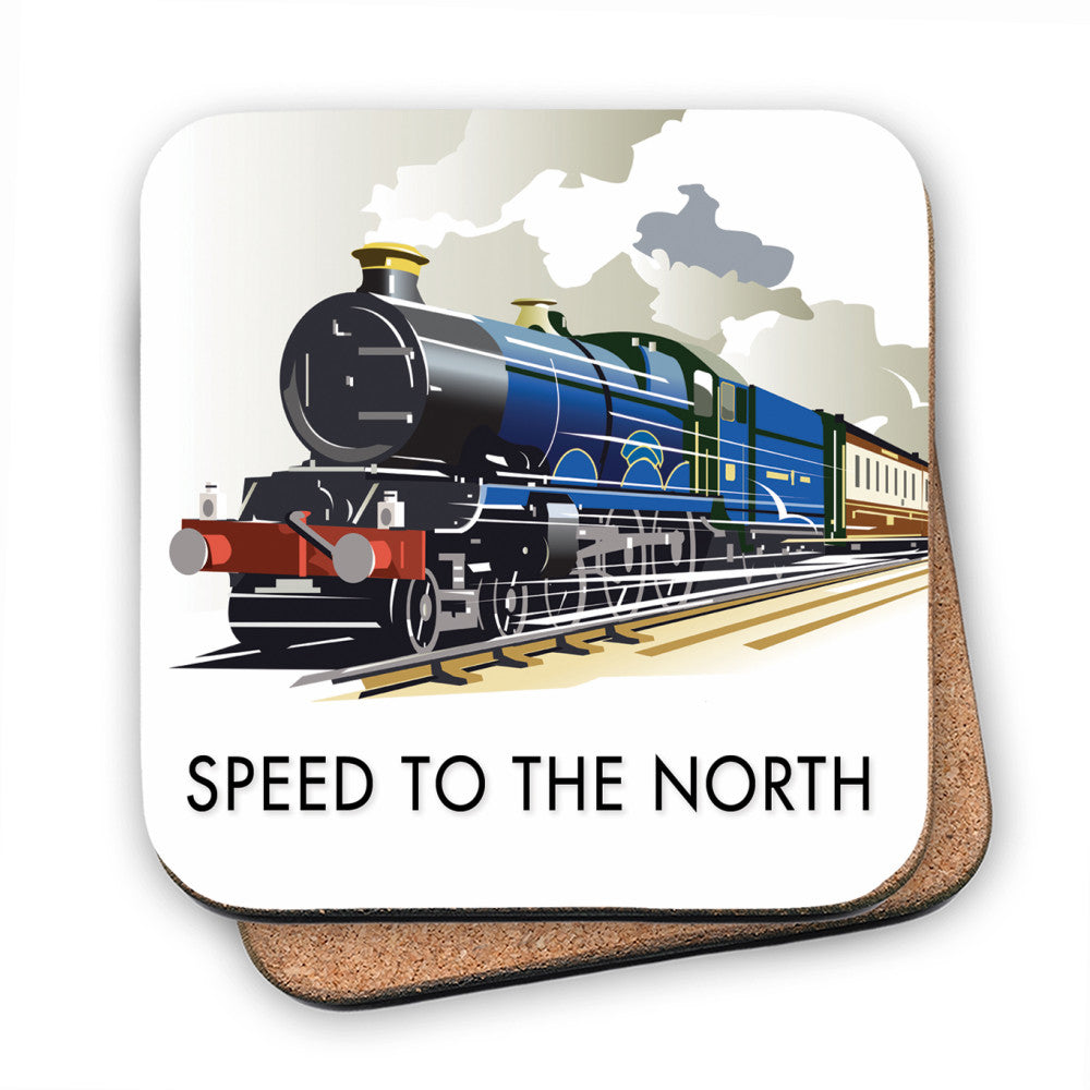 Speed to the North MDF Coaster