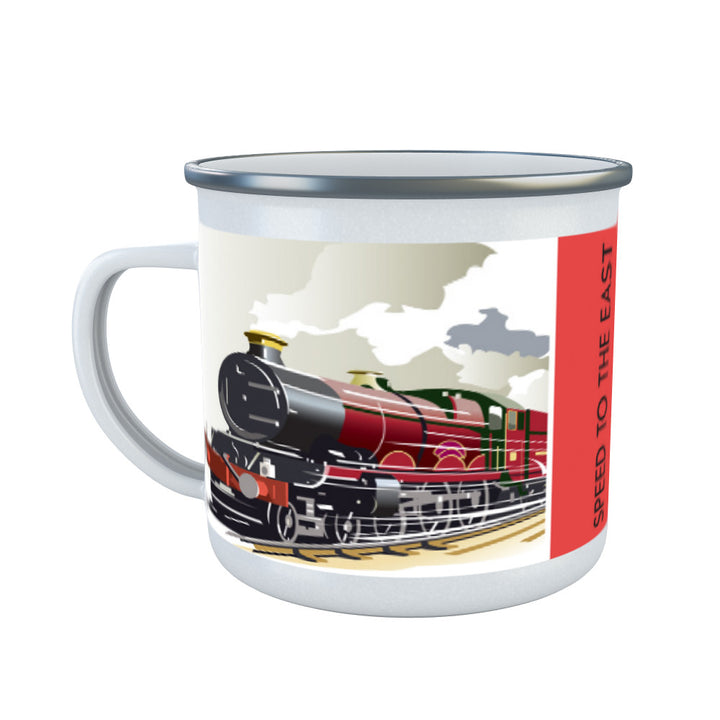 Speed to the East Enamel Mug