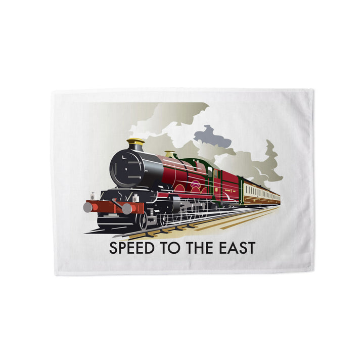 Speed to the East Tea Towel