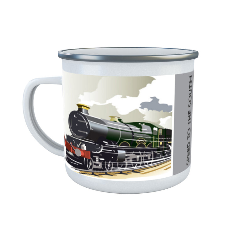 Speed to the South Enamel Mug