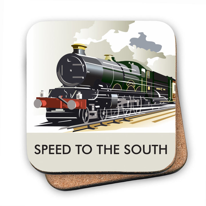 Speed to the South MDF Coaster