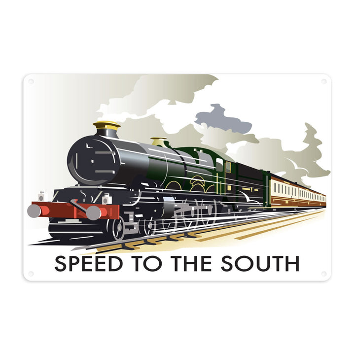 Speed to the South Metal Sign