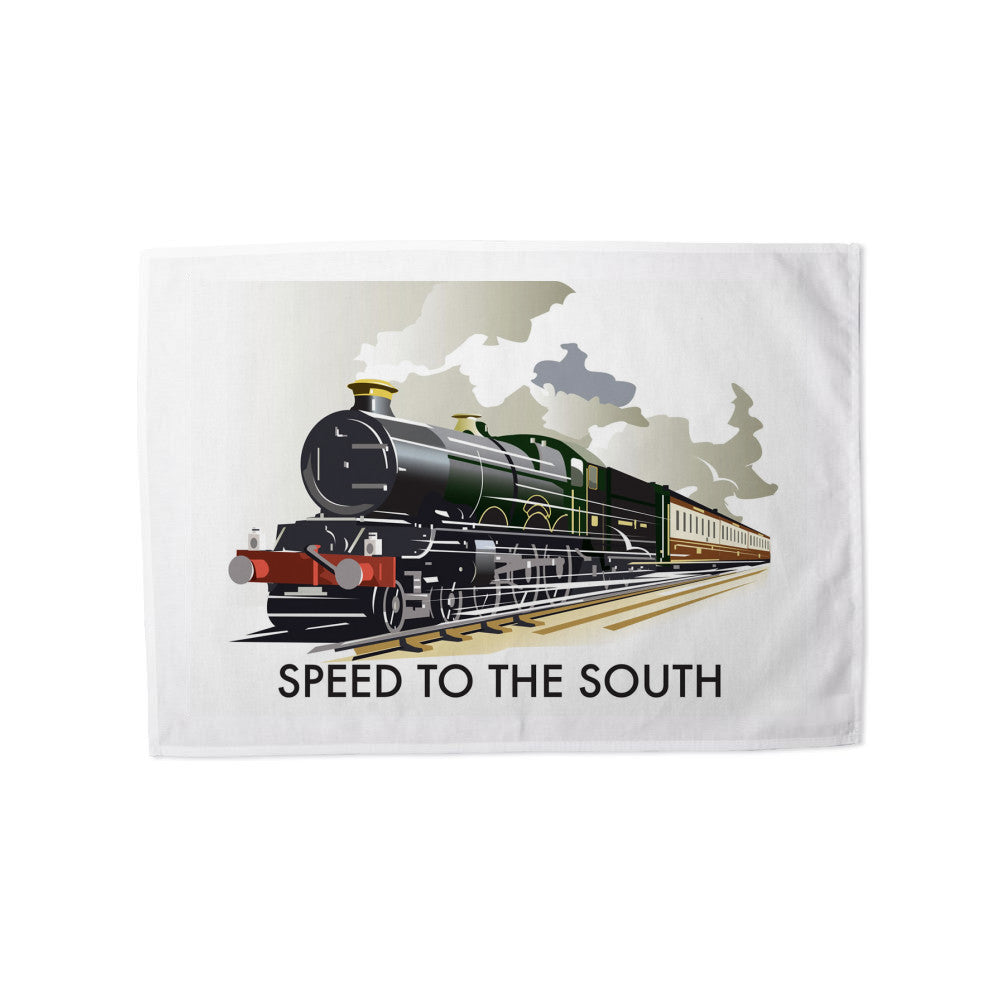 Speed to the South Tea Towel