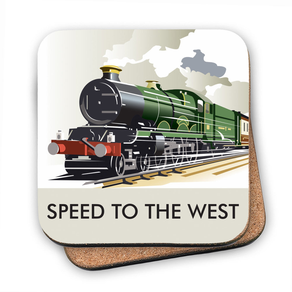 Speed to the West MDF Coaster