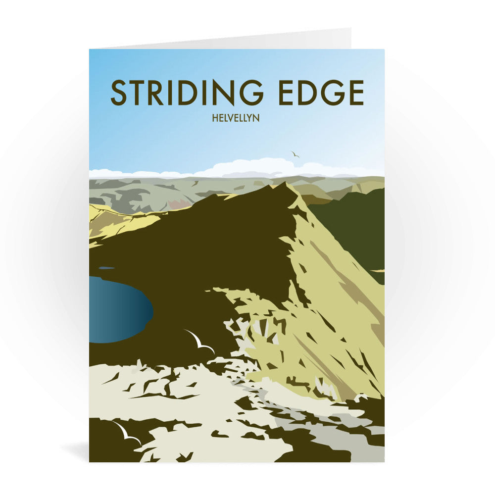 Striding Edge, Helvellyn Greeting Card 7x5