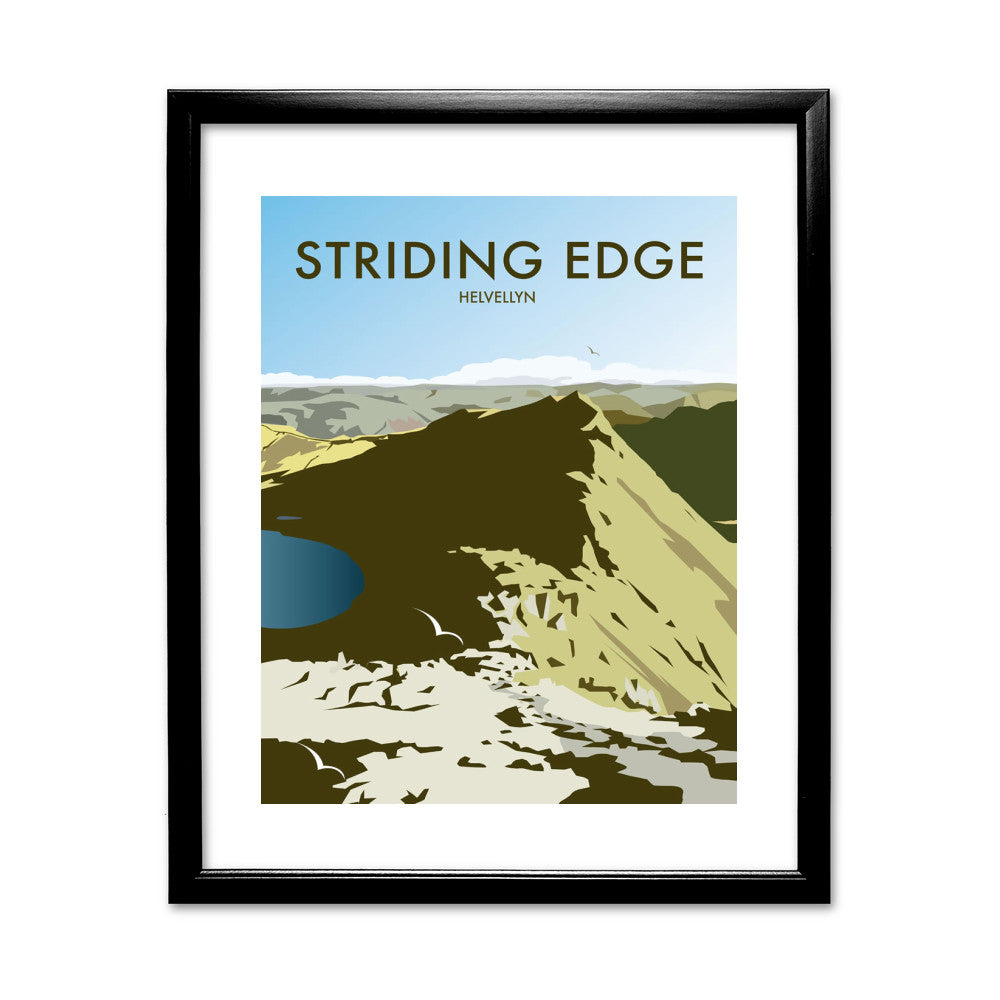 Striding Edge Line Drawing Striding Edge, Helvellyn - Art Print – Love Your Location