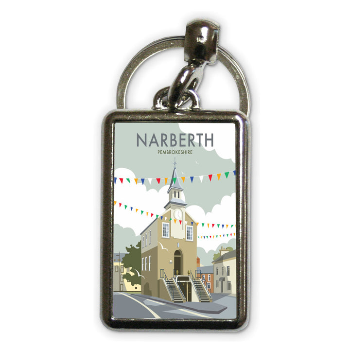 Narberth, South Wales Metal Keyring