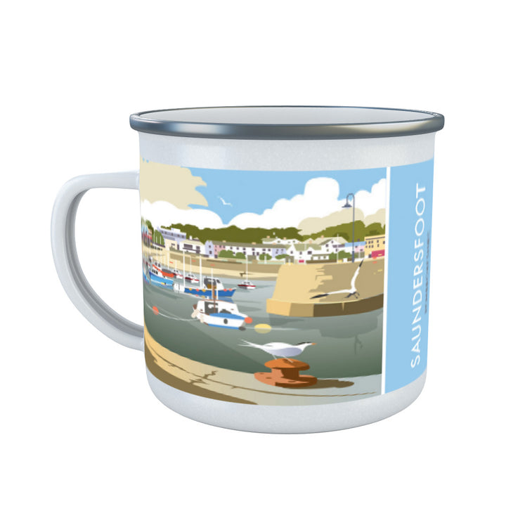 Saundersfoot, South Wales Enamel Mug