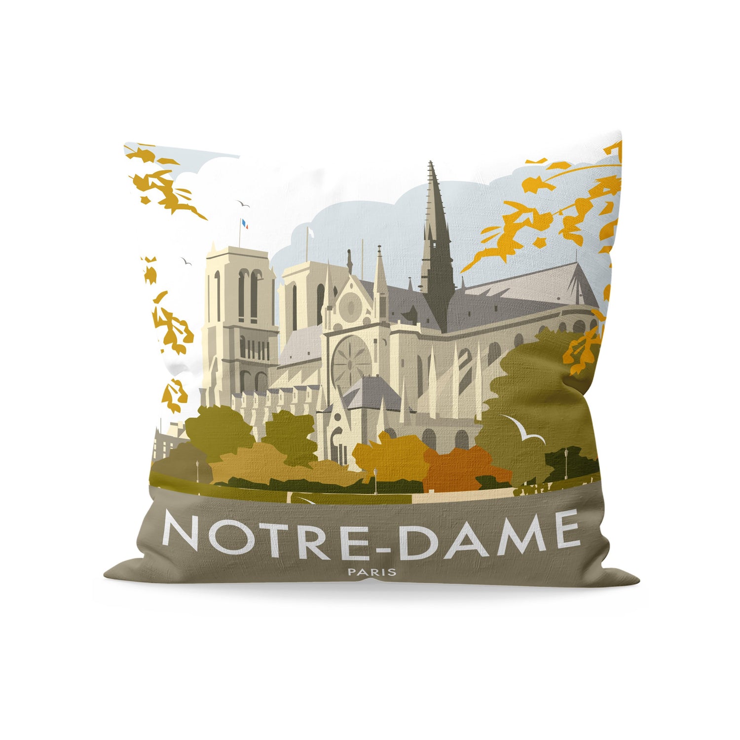 Notre-Dame, Paris Fibre Filled Cushion
