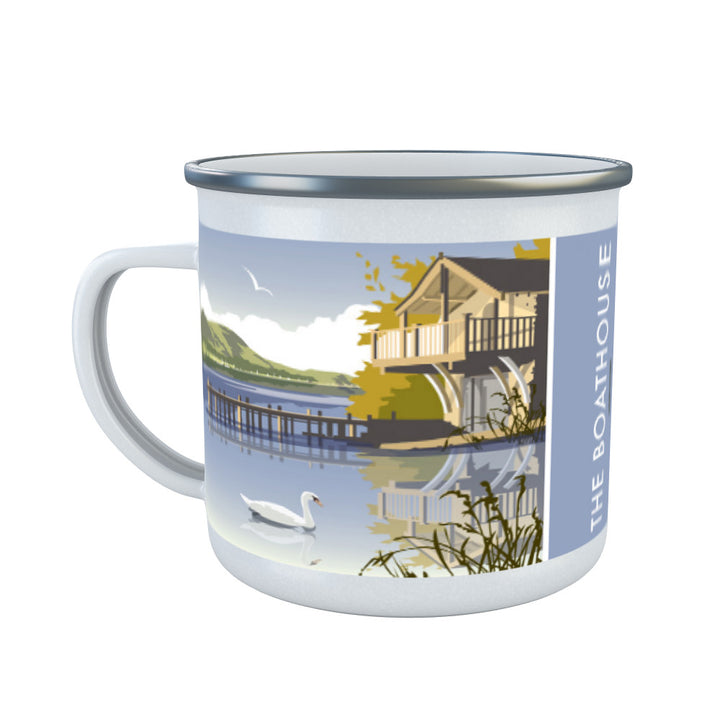 The Boathouse, Ullswater Enamel Mug