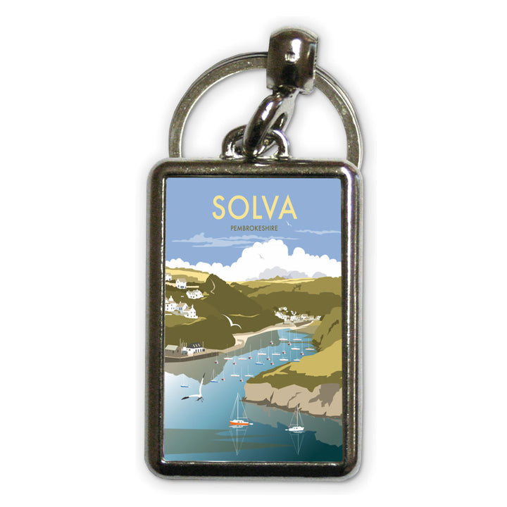 Solva, South Wales Metal Keyring