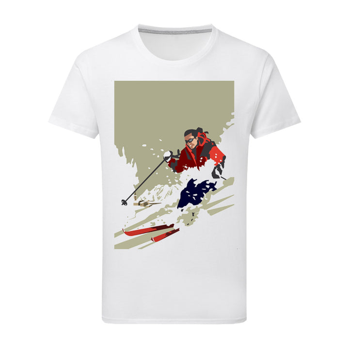 Skiing T-Shirt by Dave Thompson