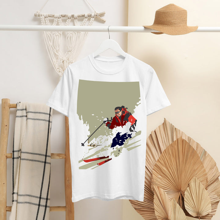 Skiing T-Shirt by Dave Thompson