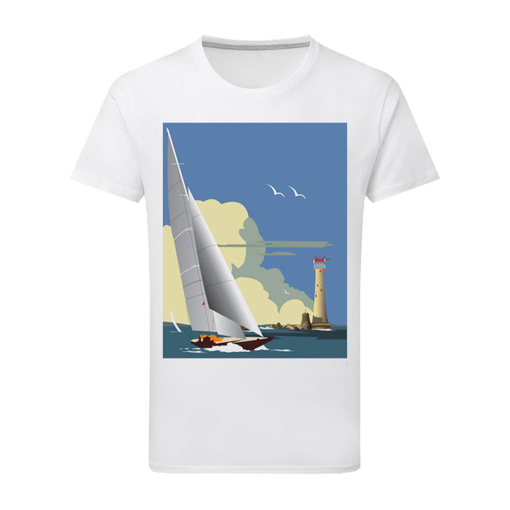 Boat & Lighthouse T-Shirt by Dave Thompson
