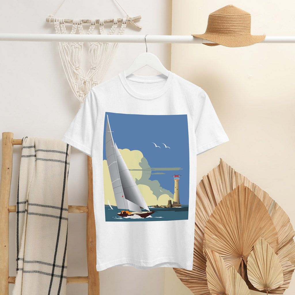 Boat & Lighthouse T-Shirt by Dave Thompson