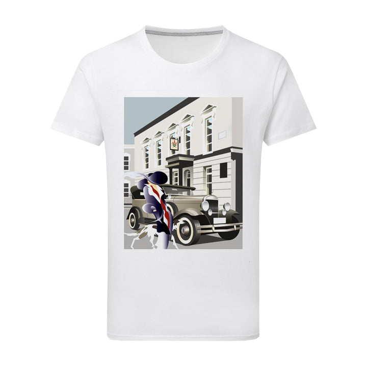 Lady, Dog & Car T-Shirt by Dave Thompson