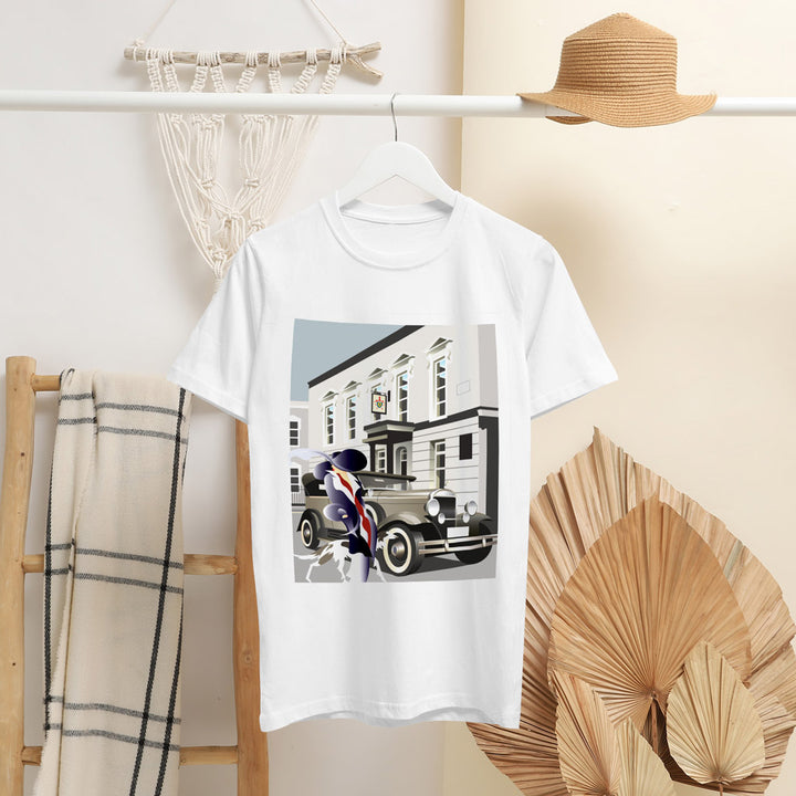 Lady, Dog & Car T-Shirt by Dave Thompson