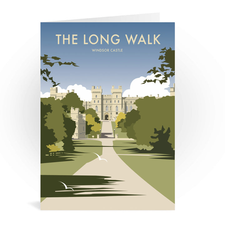 The Long Walk, Windsor Castle Greeting Card 7x5