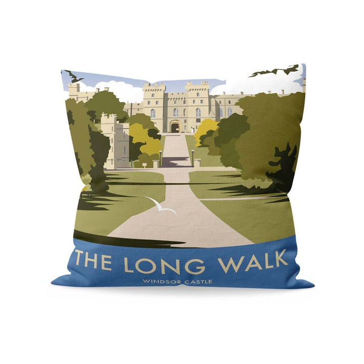 The Long Walk, Windsor Castle Fibre Filled Cushion