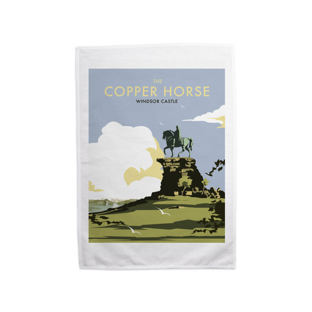 The Copper Horse, Windsor Castle Tea Towel