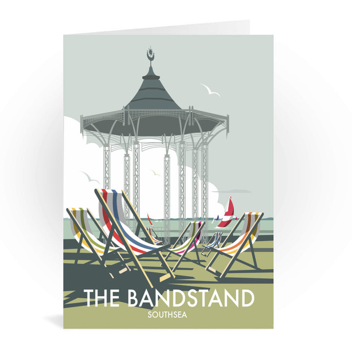 The Bandstand, Southsea Greeting Card 7x5
