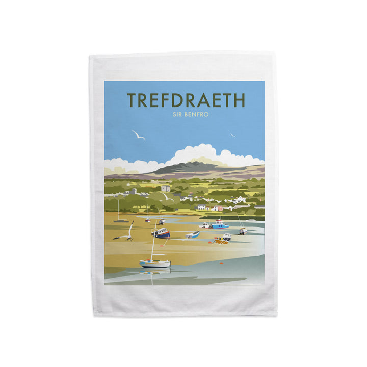 Trefdraeth, Wales Tea Towel