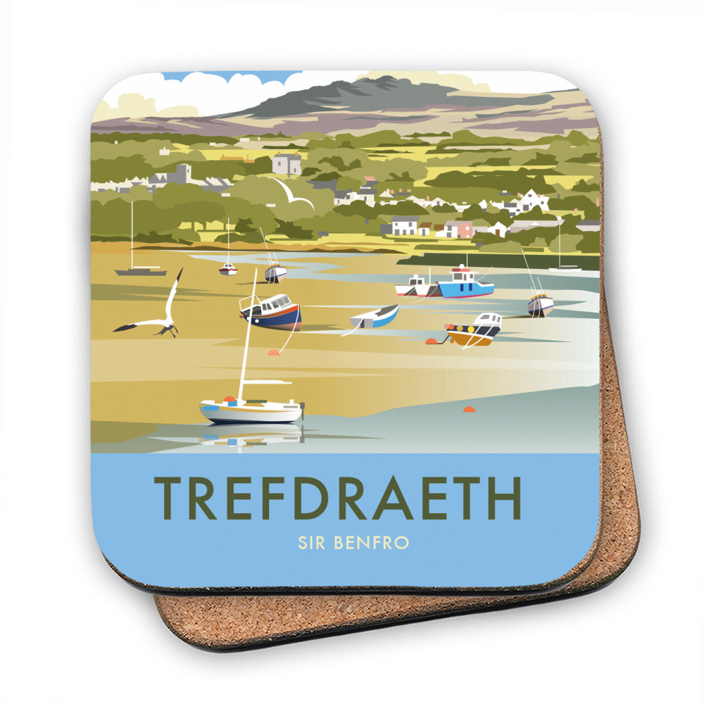 Trefdraeth, Wales MDF Coaster
