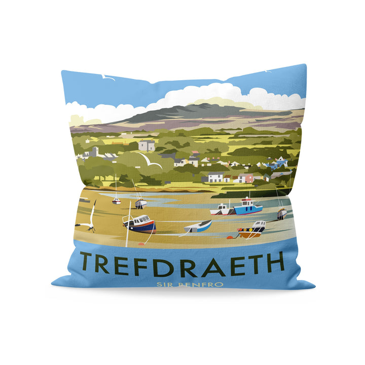 Trefdraeth, Wales Fibre Filled Cushion