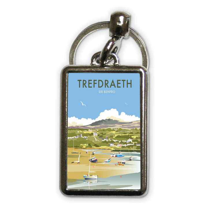 Trefdraeth, Wales Metal Keyring