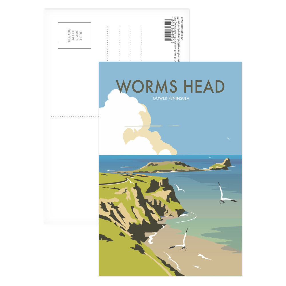 Worms Head, Gower Peninsula Postcard Pack