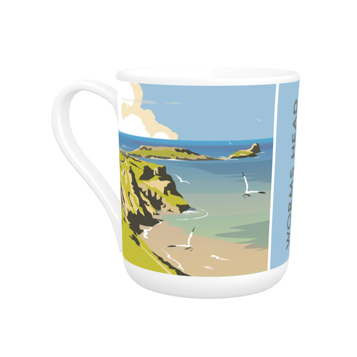 Worms Head, Gower Peninsula Bone China Mug