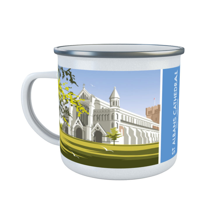 St Albans Cathedral Enamel Mug