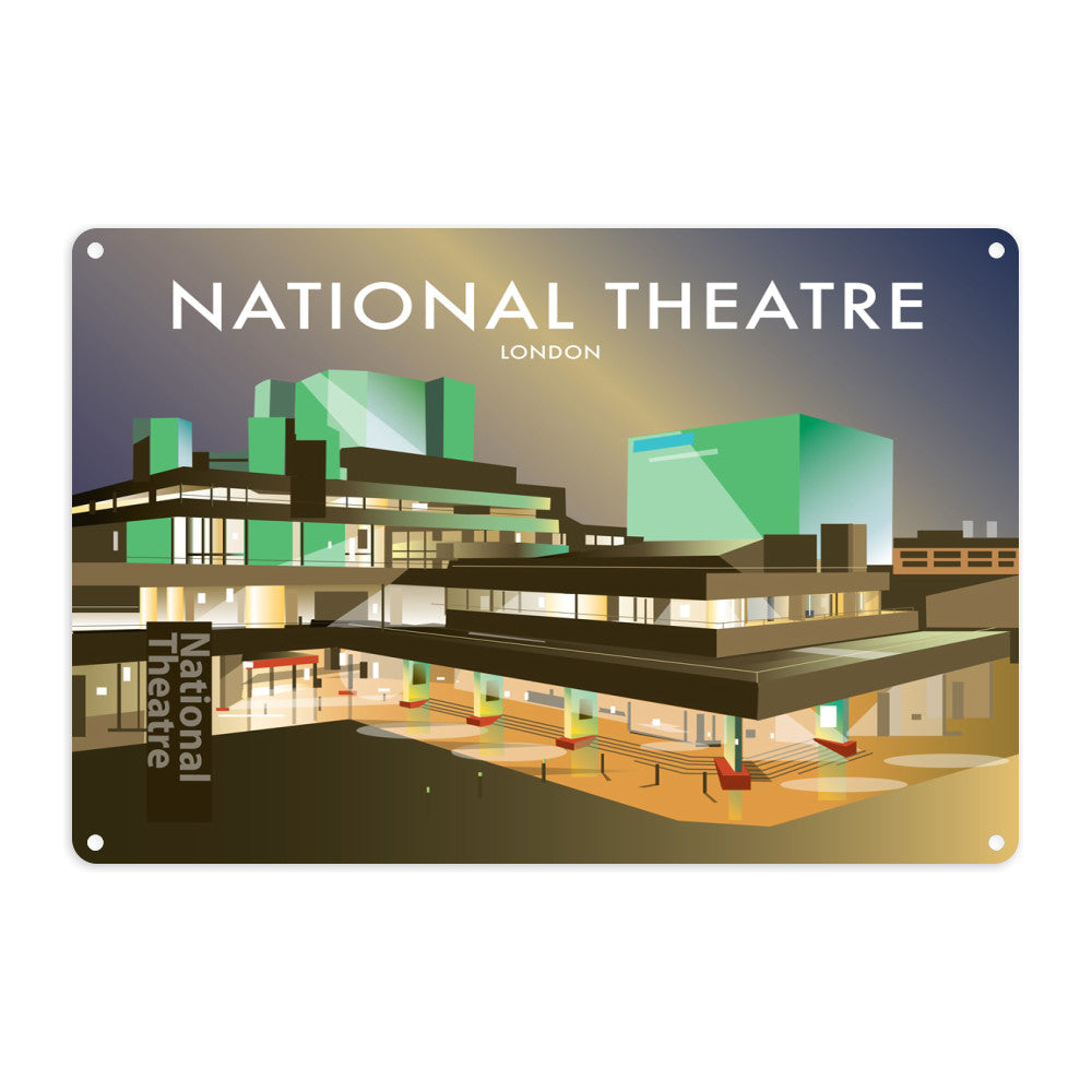 The National Theatre, London Metal Sign
