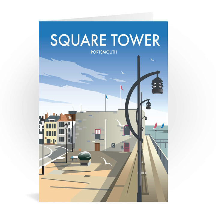 Square Tower, Portsmouth Greeting Card 7x5