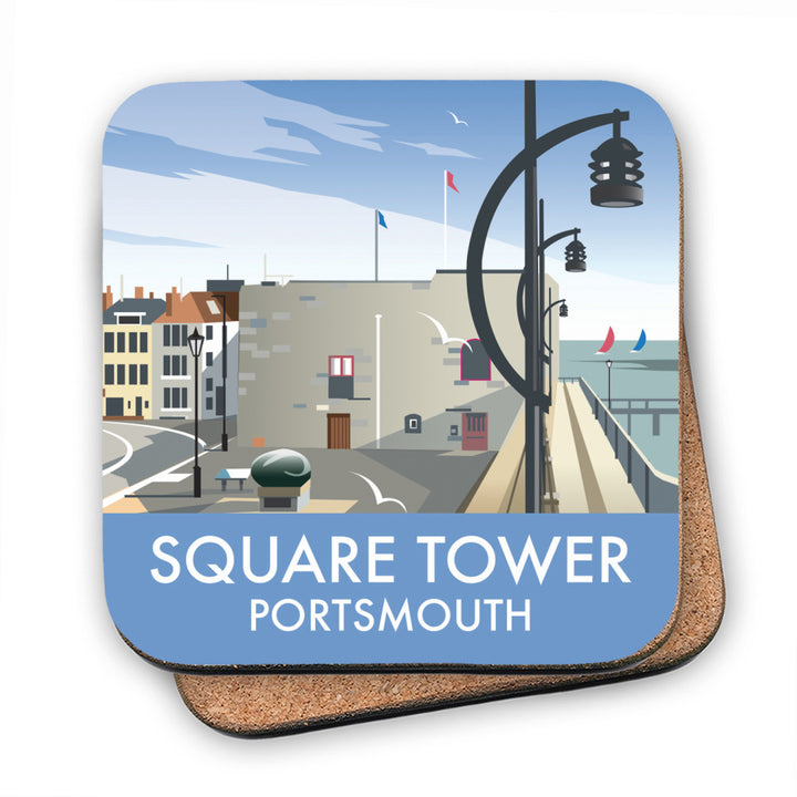 Square Tower, Portsmouth MDF Coaster
