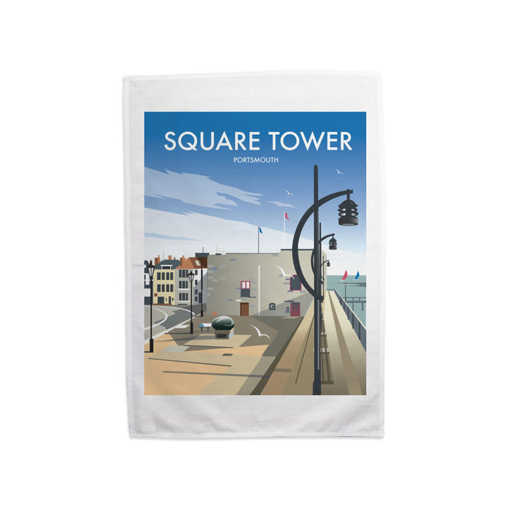 Square Tower, Portsmouth Tea Towel