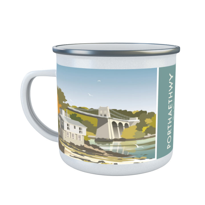 Porthaethwy, Isle of Anglesey Enamel Mug