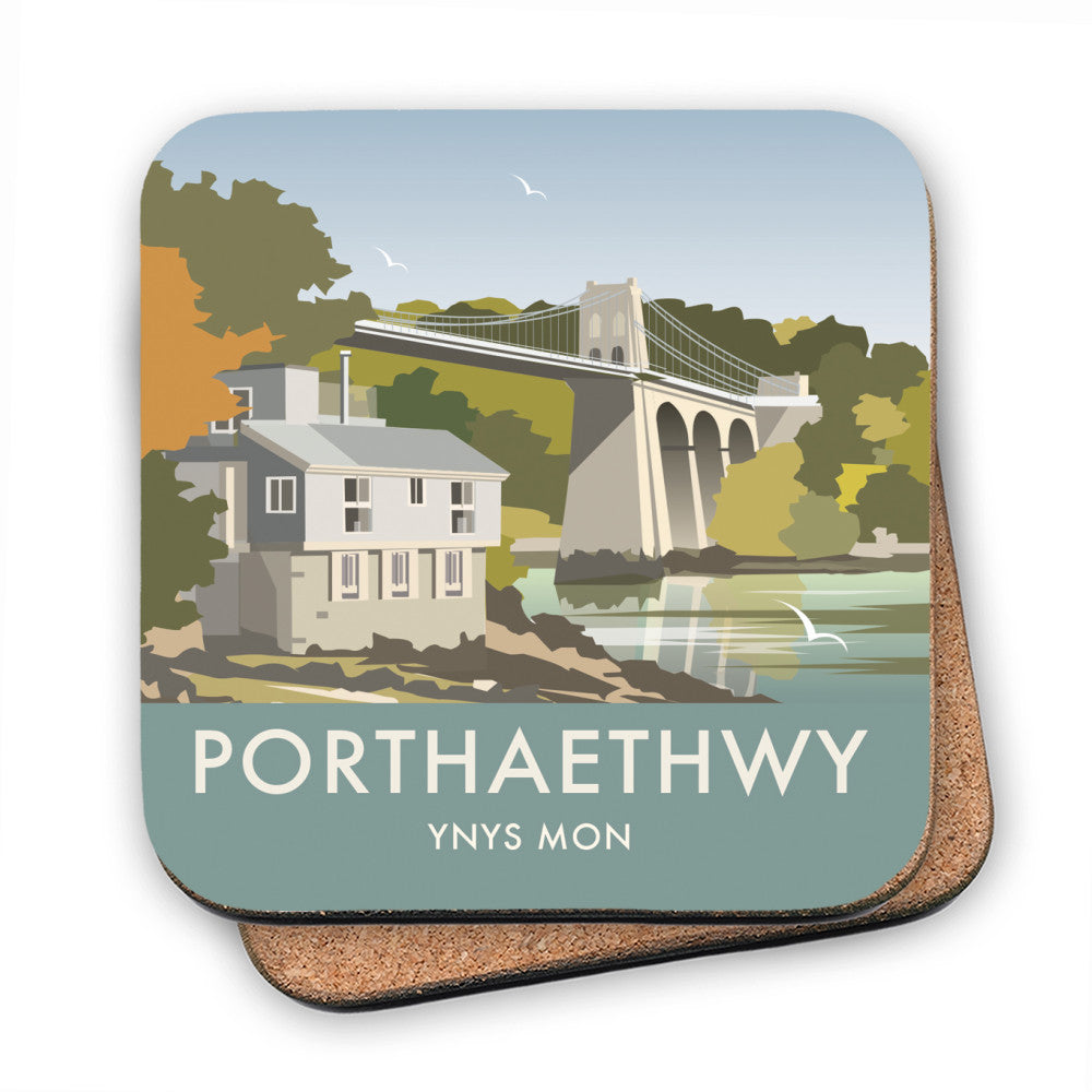 Porthaethwy, Isle of Anglesey MDF Coaster