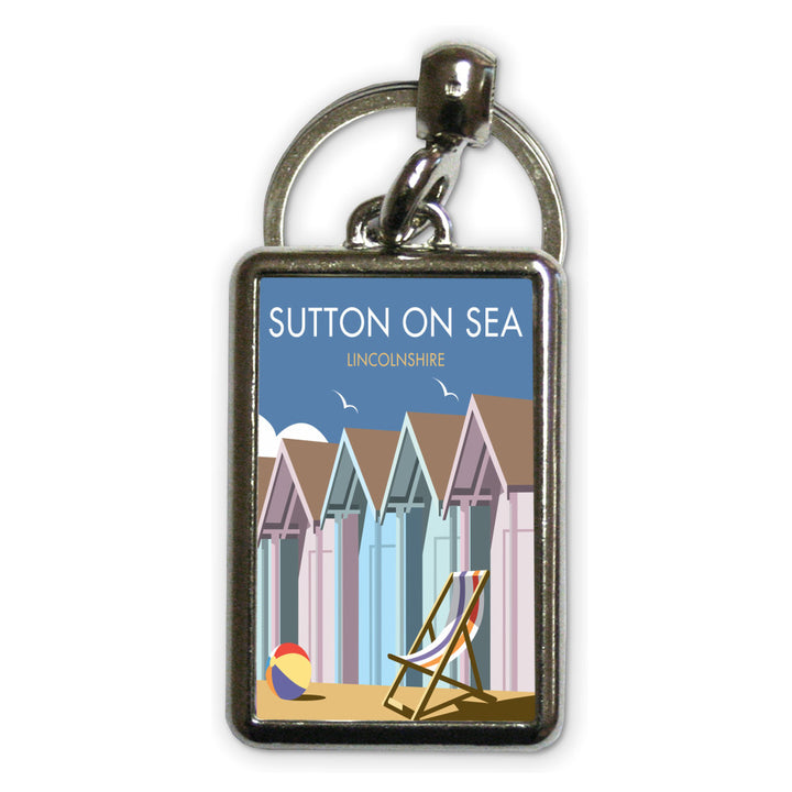 Sutton-On-Sea, Linconshire Metal Keyring