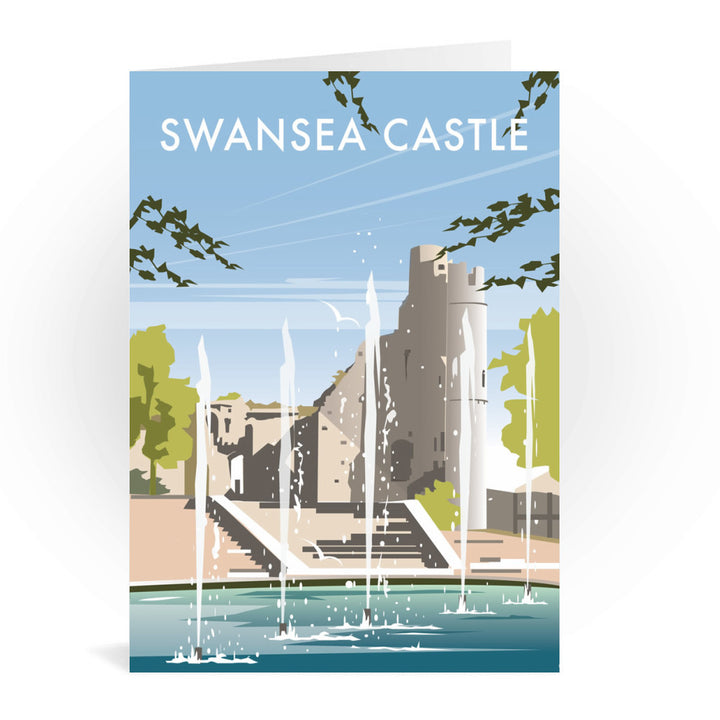 Swansea Castle, South Wales Greeting Card 7x5
