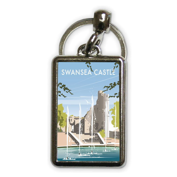 Swansea Castle, South Wales Metal Keyring