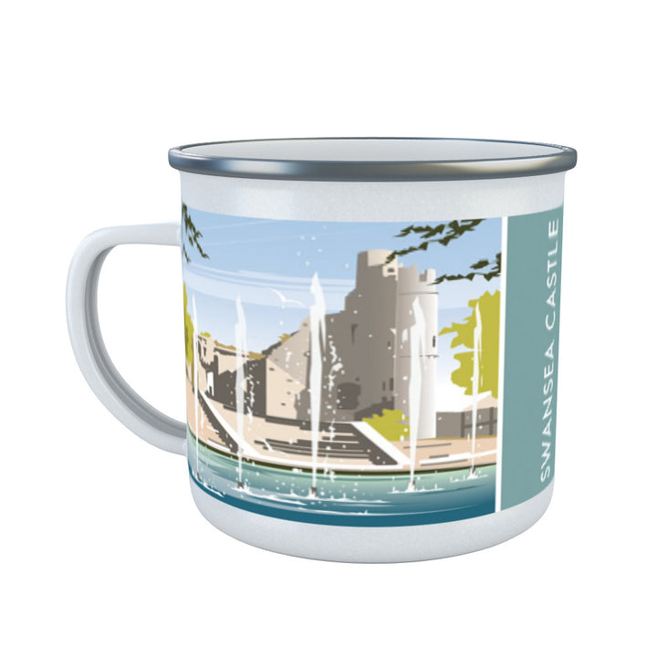 Swansea Castle, South Wales Enamel Mug