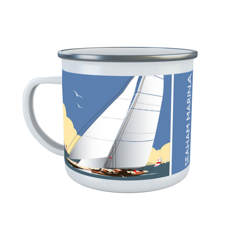 Seaham Harbour, County Durham Enamel Mug