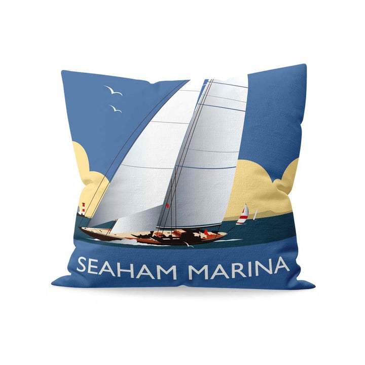 Seaham Harbour, County Durham Fibre Filled Cushion