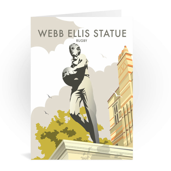 Webb Ellis Statue, Rugby Greeting Card 7x5