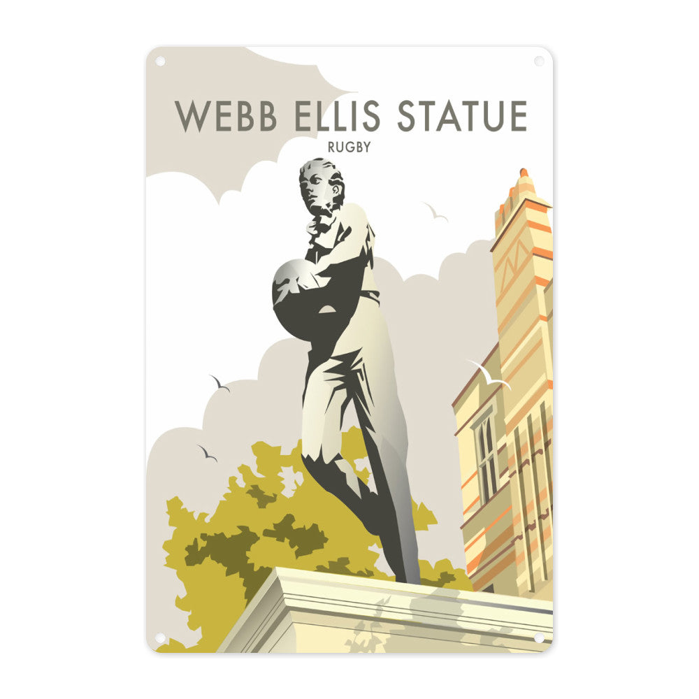 Webb Ellis Statue, Rugby Metal Sign