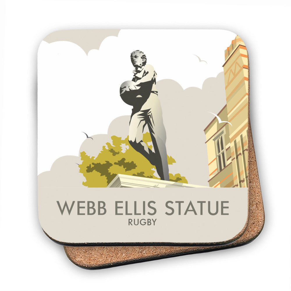 Webb Ellis Statue, Rugby MDF Coaster