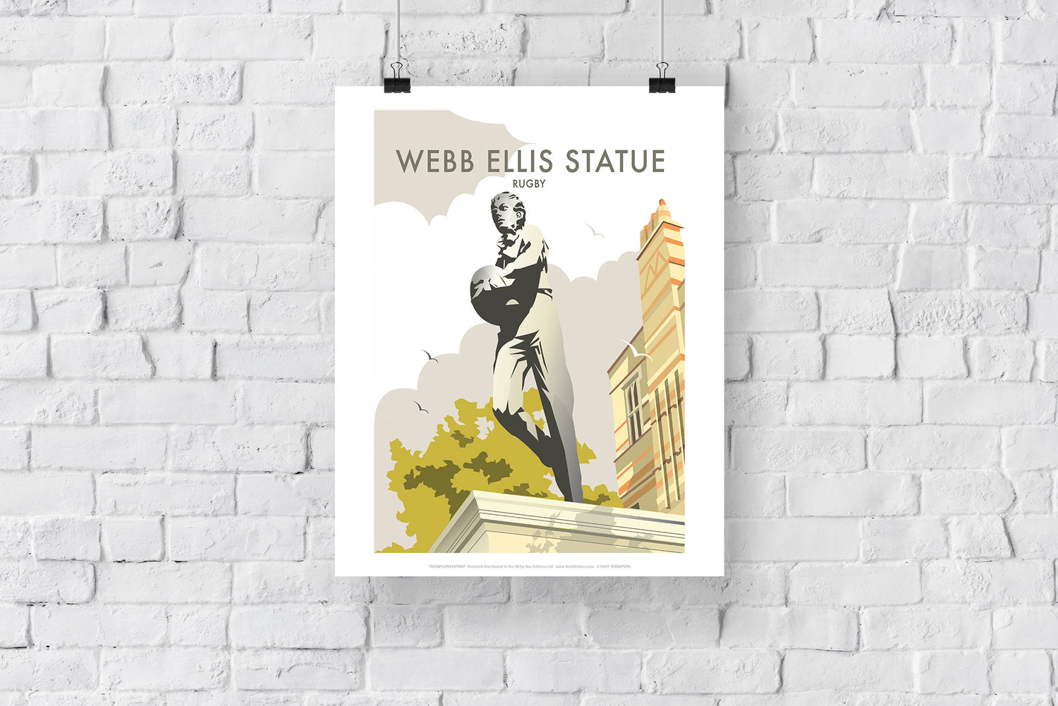 Webb Ellis Statue, Rugby - Art Print