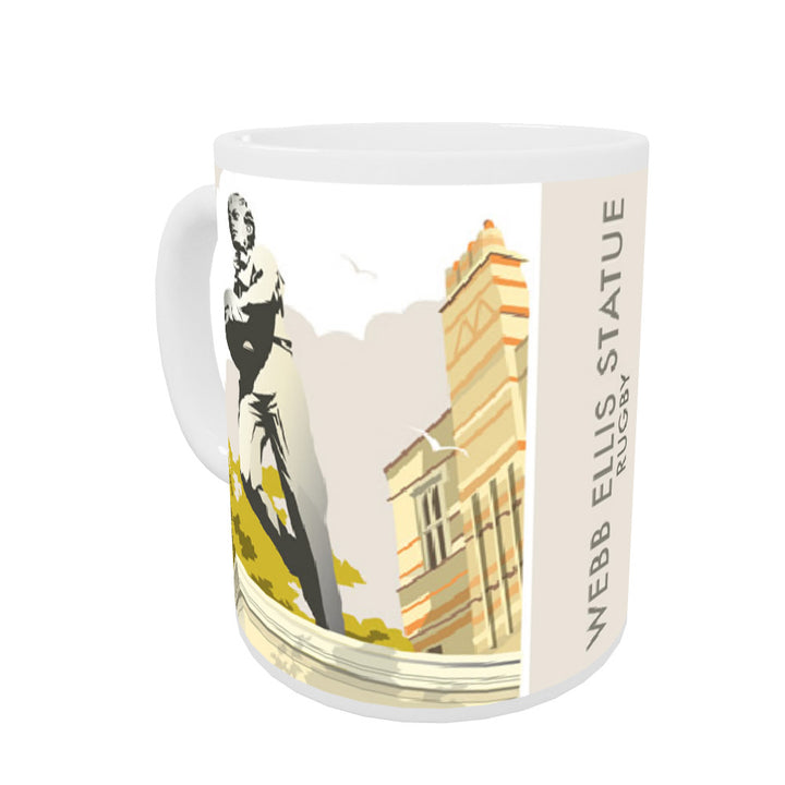 Webb Ellis Statue, Rugby Coloured Insert Mug