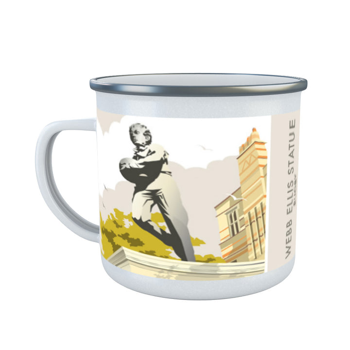 Webb Ellis Statue, Rugby Enamel Mug